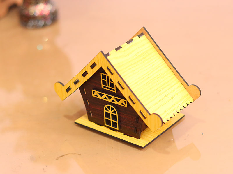 Laser Cut Christmas Decoration LED Night Light Tealight House Design