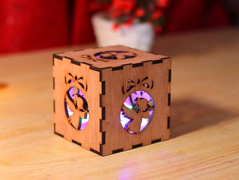 Laser Cut Angle Tealight Box for Christmas Decor Gift Idea