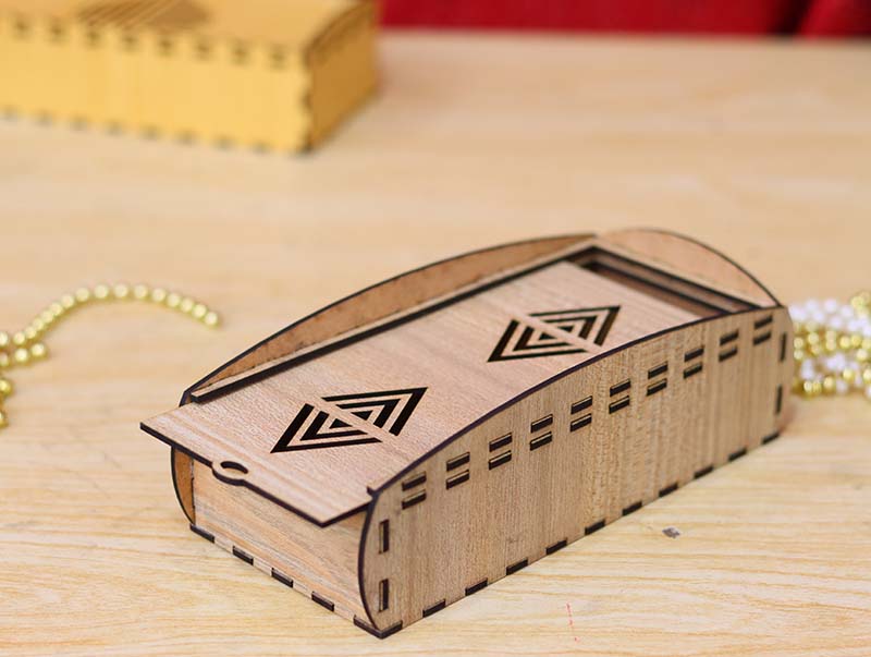 Laser Cut Wooden Sliding Gift Box Template