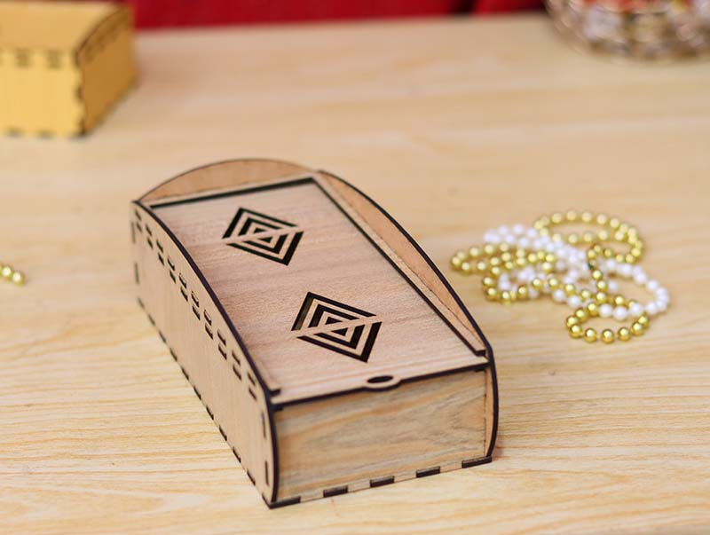 Laser Cut Wooden Sliding Gift Box Template