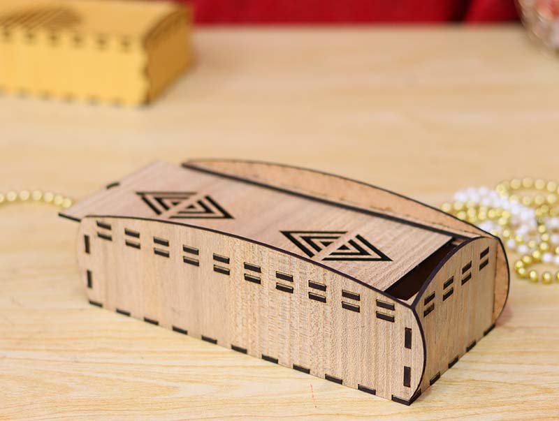 Laser Cut Wooden Sliding Gift Box Template