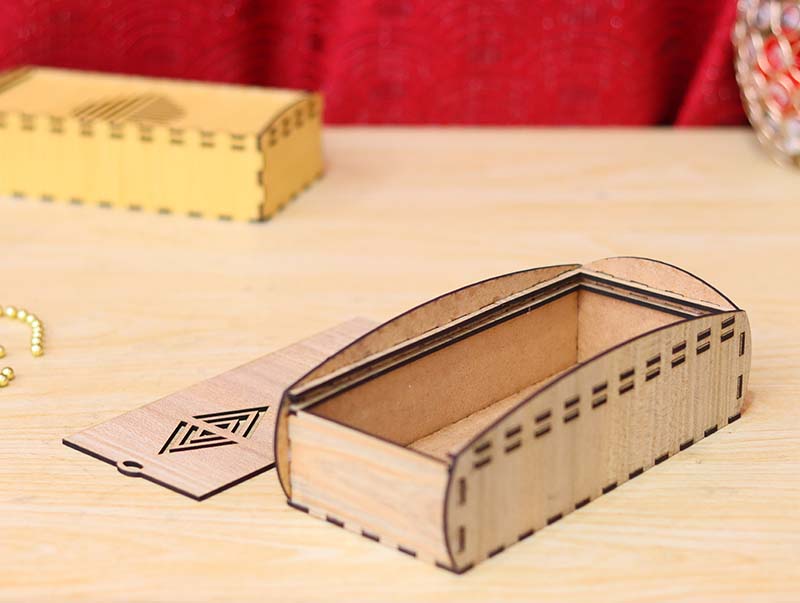 Laser Cut Wooden Sliding Gift Box Template