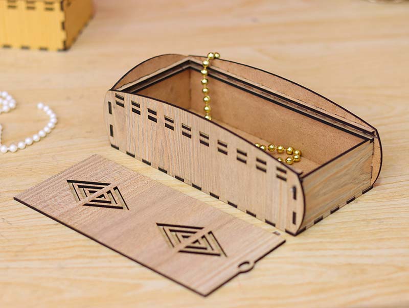 Laser Cut Wooden Sliding Gift Box Template