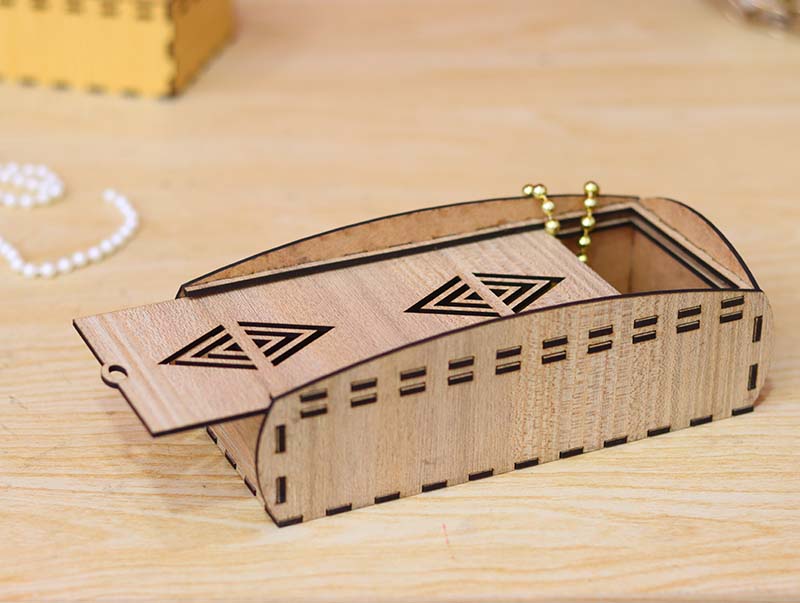 Laser Cut Wooden Sliding Gift Box Template