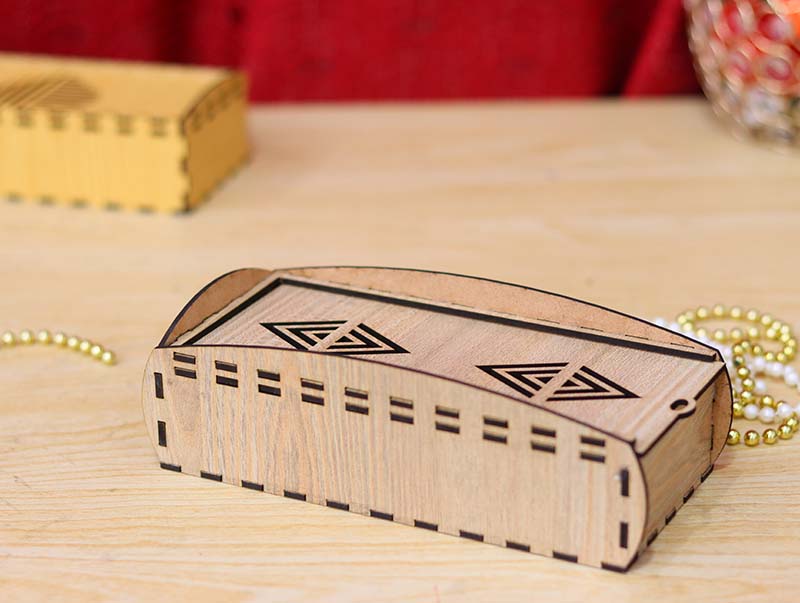 Laser Cut Wooden Sliding Gift Box Template