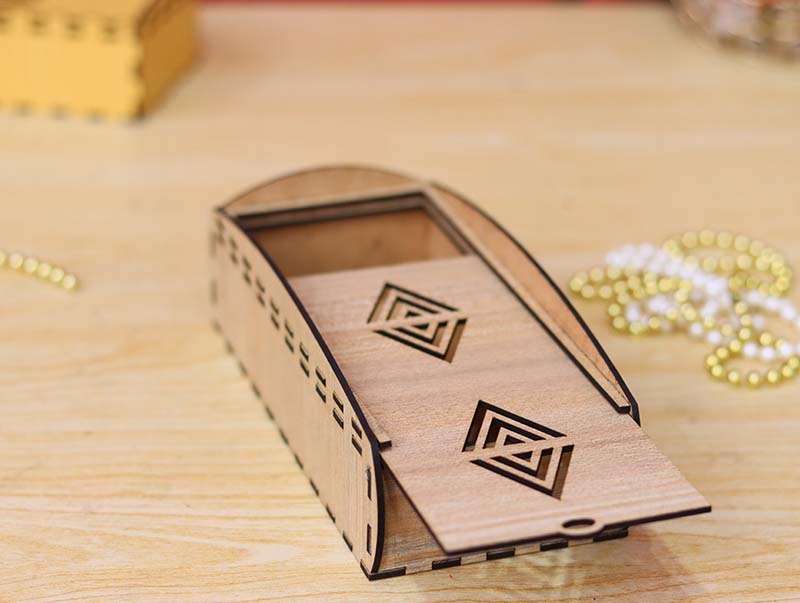 Laser Cut Wooden Sliding Gift Box Template