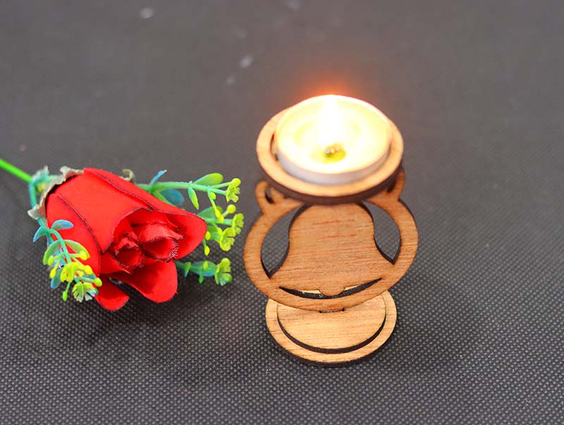 Laser Cut Christmas Bell Tealight Candle Holder