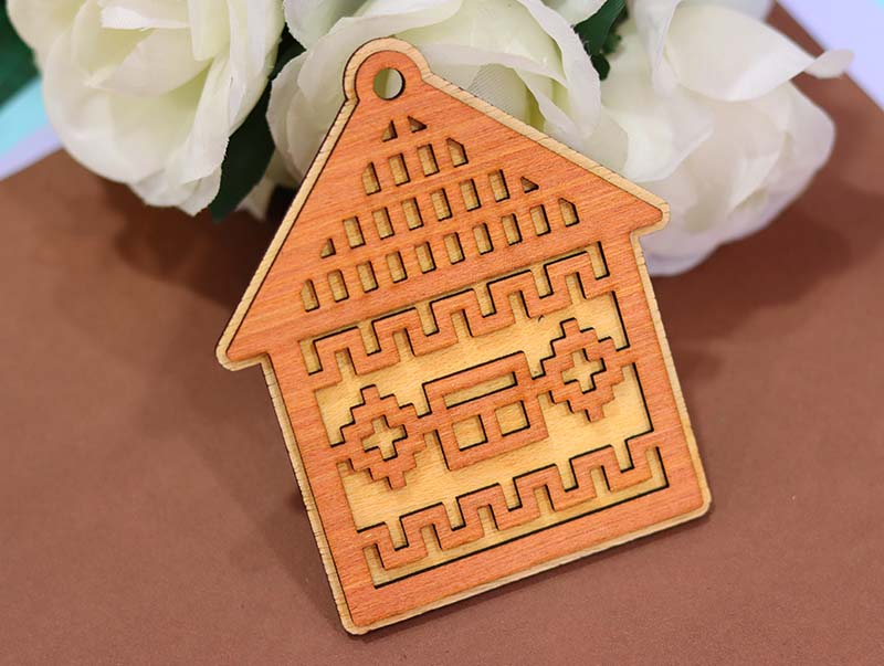 Laser Cut Christmas Pendant for Christmas Holiday Decor Idea