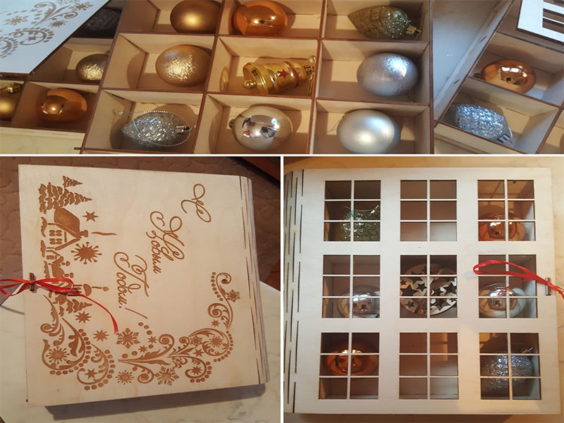 Laser Cut Christmas Chocolate Book Shaped Gift Box