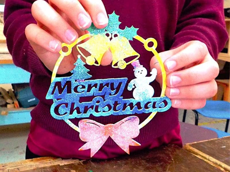 Laser Cut Christmas Ornament Decoration Template