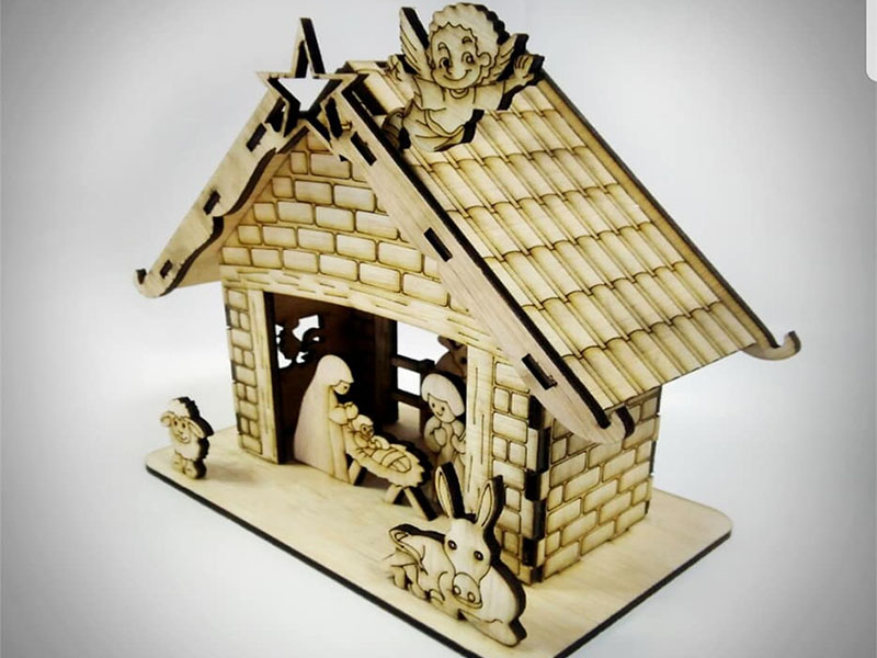 Laser Cut Nativity Scene Popular Christmas House Decoration