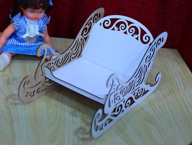 Laser Cut Christmas 3D Wooden Santa Sleigh Model Kit