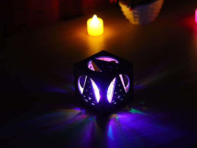 Laser Cut Tealight Candle Holder Box for Christmas Decoration