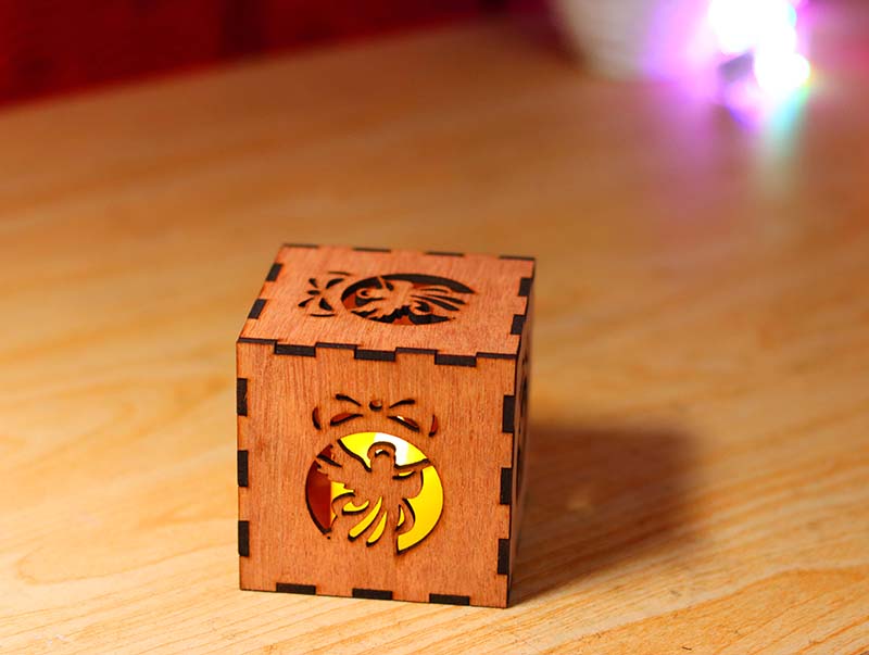 Laser Cut Angel Small Tealight Candle Holder Box for Christmas Decoration