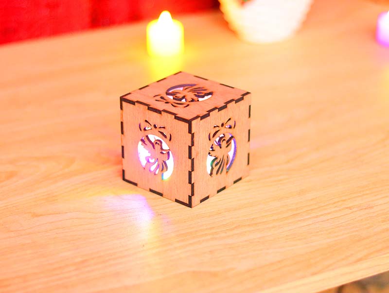 Laser Cut Angel Small Tealight Candle Holder Box for Christmas Decoration