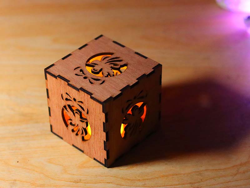 Laser Cut Angel Small Tealight Candle Holder Box for Christmas Decoration