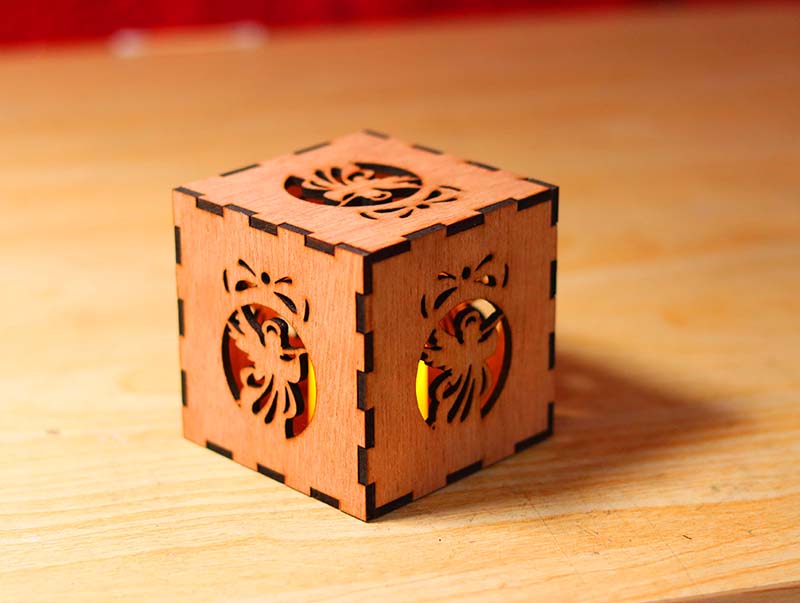 Laser Cut Angel Small Tealight Candle Holder Box for Christmas Decoration