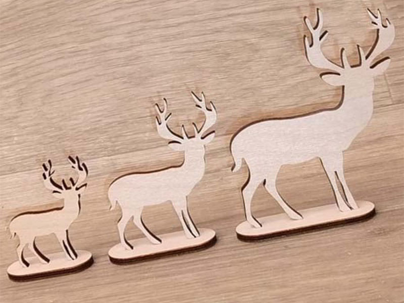 Laser Cut Christmas Deer Ornament Stand for Decoration