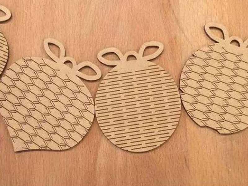 Laser Cut Living Hinge Pattern Christmas Pendant Ornament Design