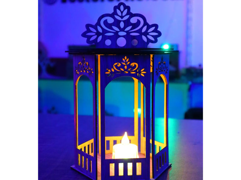 Laser Cut Wooden Lantern Design Lamp Model Kit