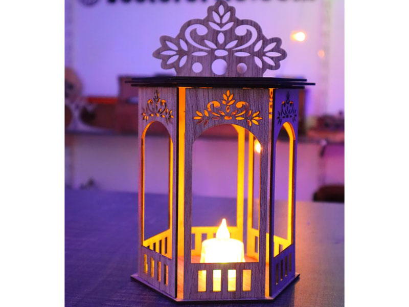 Laser Cut Wooden Lantern Design Lamp Model Kit