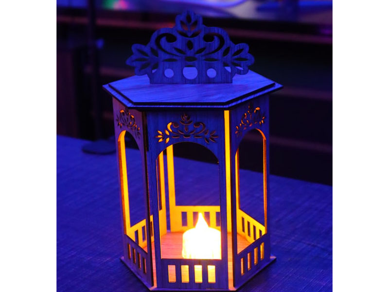 Laser Cut Wooden Lantern Design Lamp Model Kit