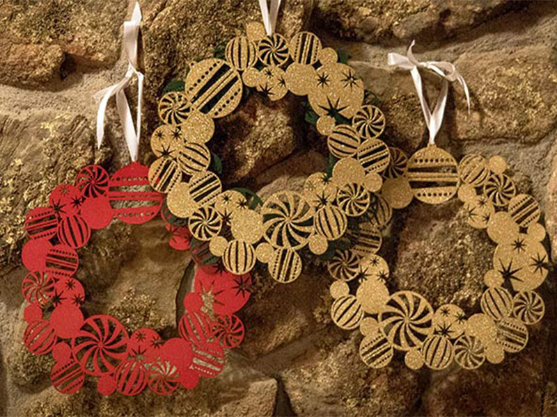 Laser Cutting Christmas Wreaths for Decoration