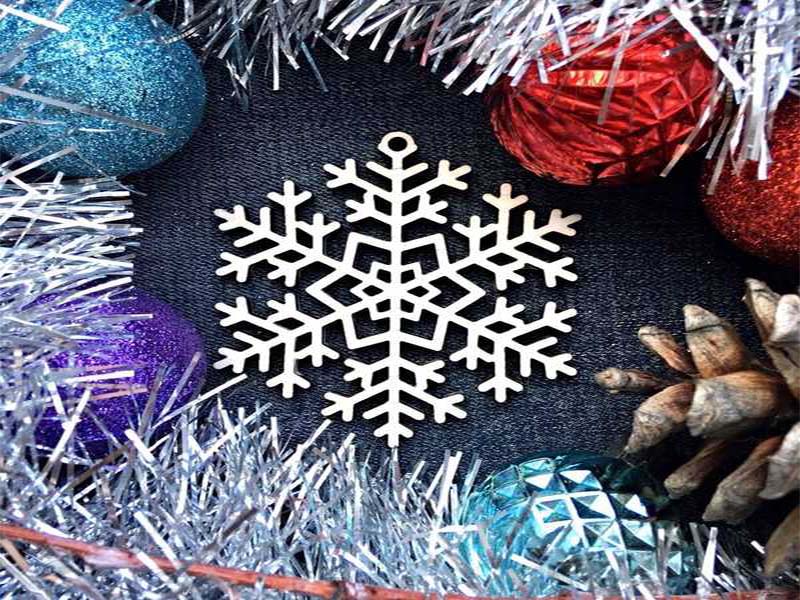 Laser Cut Snowflake Christmas Ornament Decoration Set