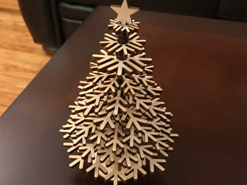 Laser Cut Christmas 3D Puzzle Tree Model Kit