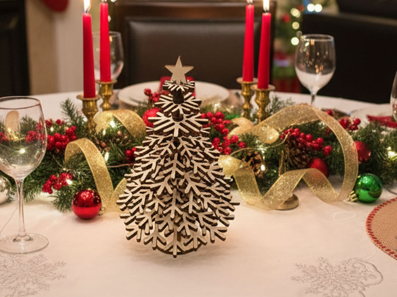 Laser Cut Christmas 3D Puzzle Tree Model Kit