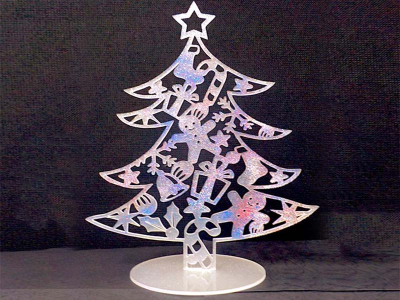Laser Cut Acrylic Christmas Tree Stand for Decoration