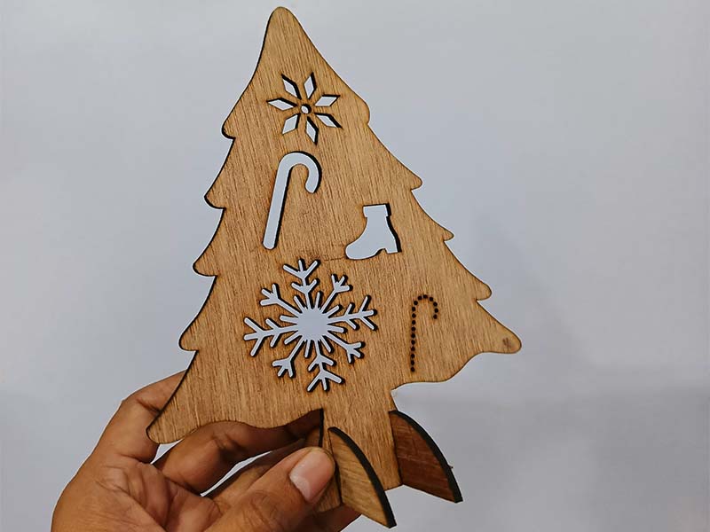 Laser Cut Christmas Tree Stand for Decorations