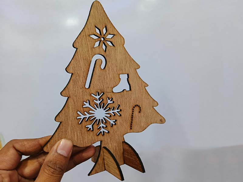 Laser Cut Christmas Tree Stand for Decorations
