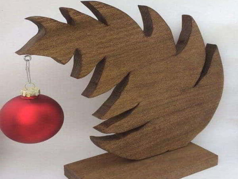 Laser Cut Crooked Pine Christmas Tree for Decoration