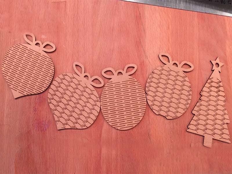 Laser Cut Living Hinges Flexible Christmas Tree Ornaments Template