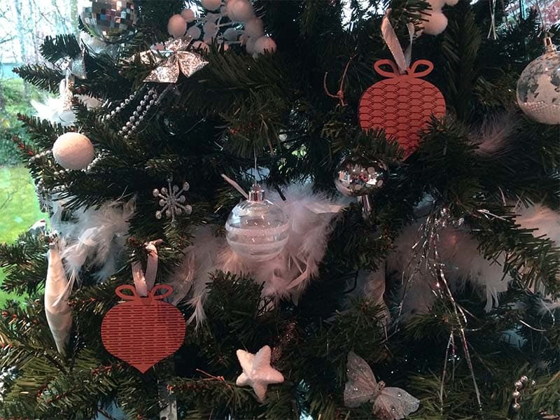 Laser Cut Living Hinges Flexible Christmas Tree Ornaments Template