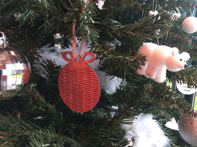 Laser Cut Living Hinges Flexible Christmas Tree Ornaments Template