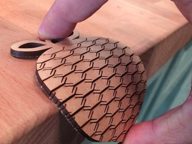 Laser Cut Living Hinges Flexible Christmas Tree Ornaments Template