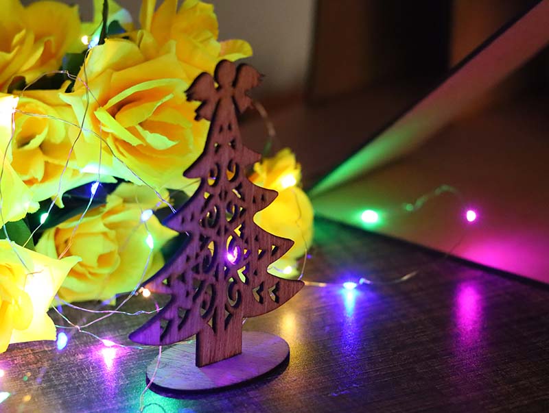 Laser Cut Wooden Christmas Tree Ornament for Decoration