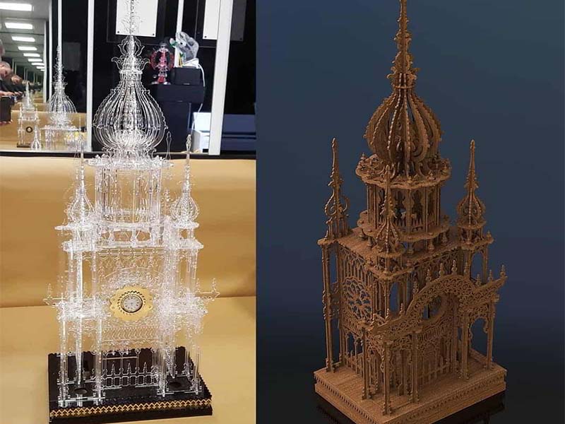 Laser Cut Imperial Tower Clock 3D Model Kit