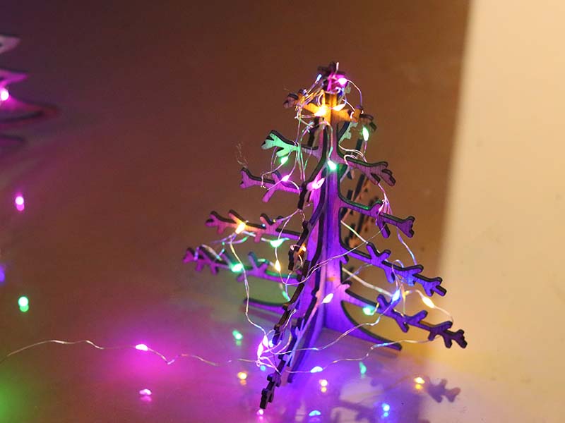 Laser Cut 3D Wooden Christmas Tree for Christmas Event Decoration Ideas