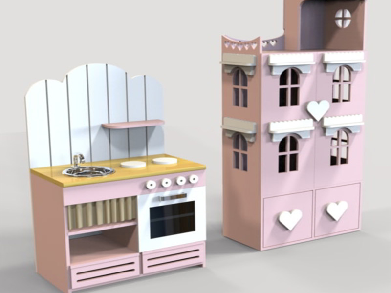Laser Cut Dollhouse and mini Kitchen Toy Model