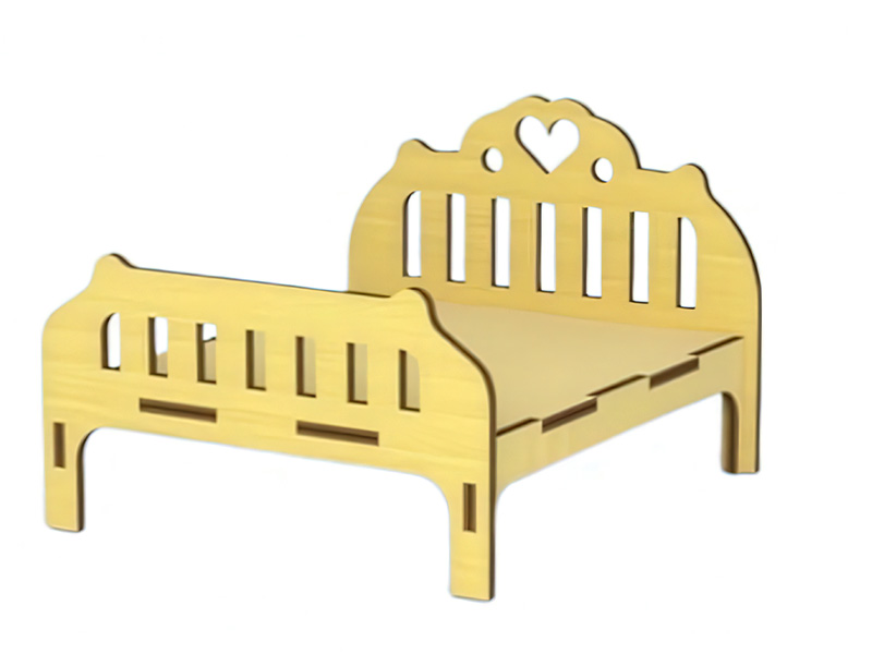 Laser Cut Dollhouse Furniture Miniature Bed Design