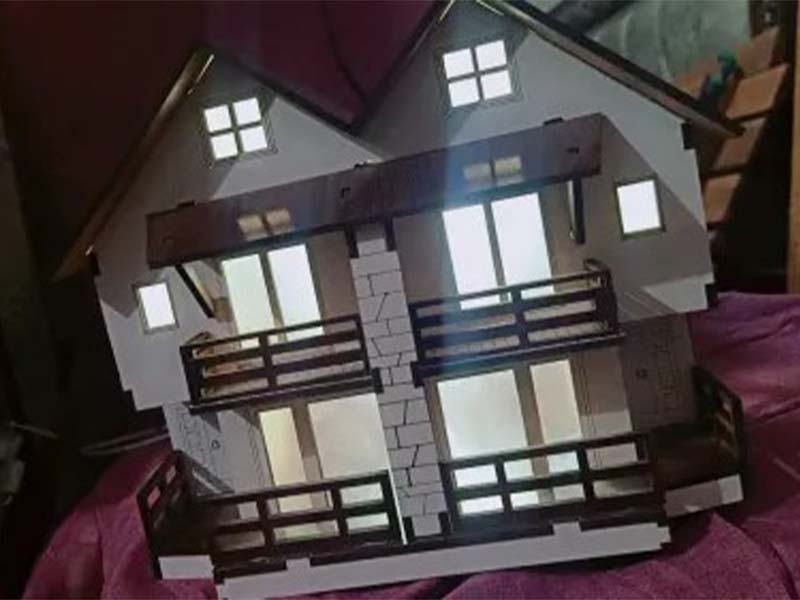 Laser Cut 3D Puzzle Dollhouse Model