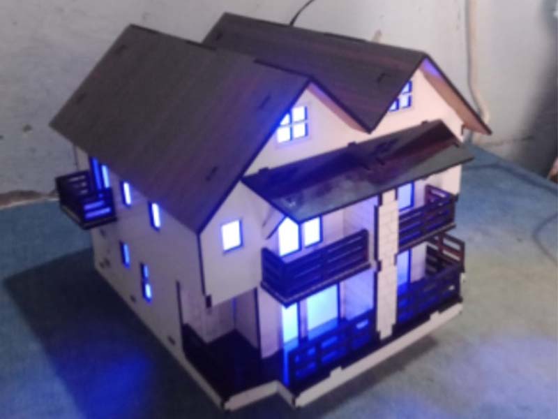 Laser Cut 3D Puzzle Dollhouse Model