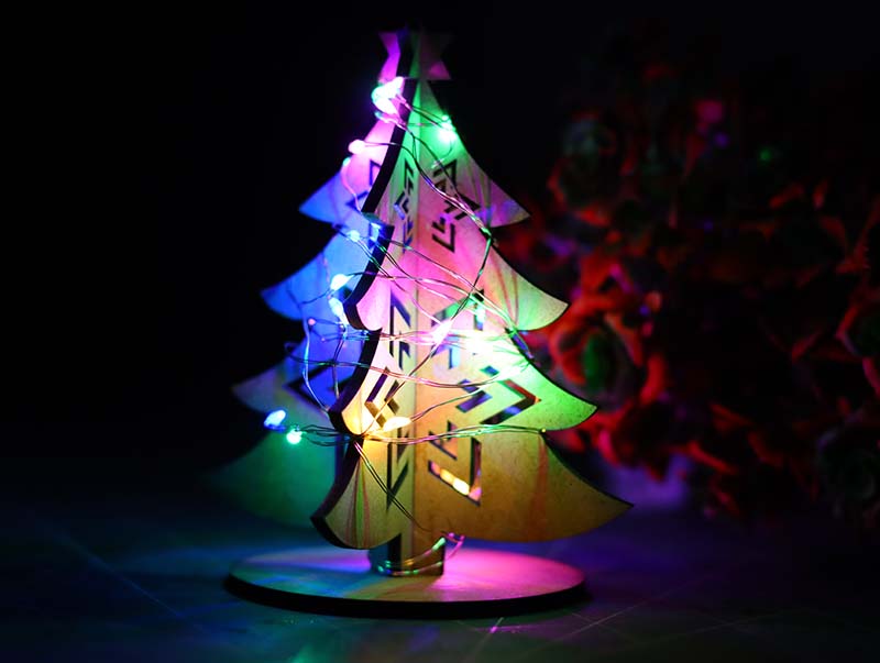 Laser Cut Decorative Wooden Christmas Tree Decorations