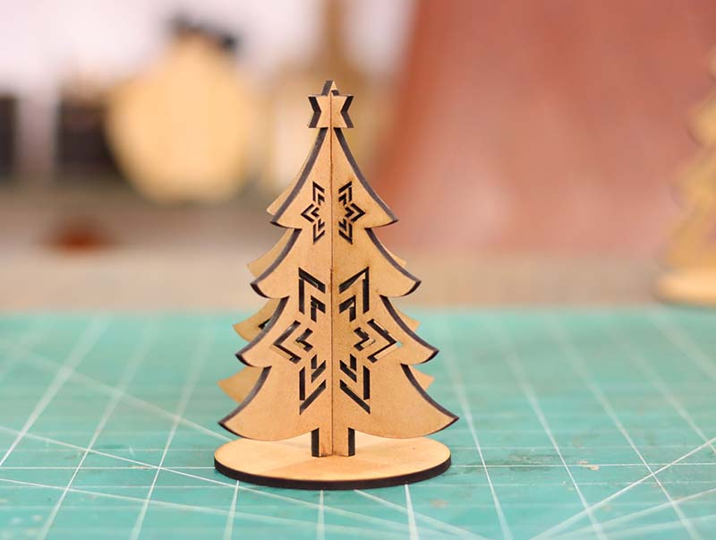 Laser Cut Decorative Wooden Christmas Tree Decorations