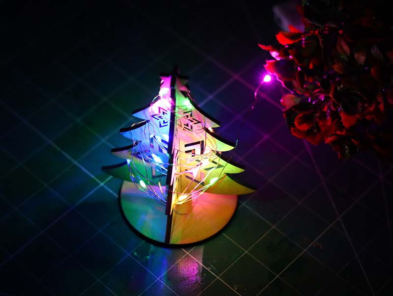 Laser Cut Decorative Wooden Christmas Tree Decorations