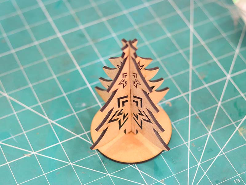 Laser Cut Decorative Wooden Christmas Tree Decorations