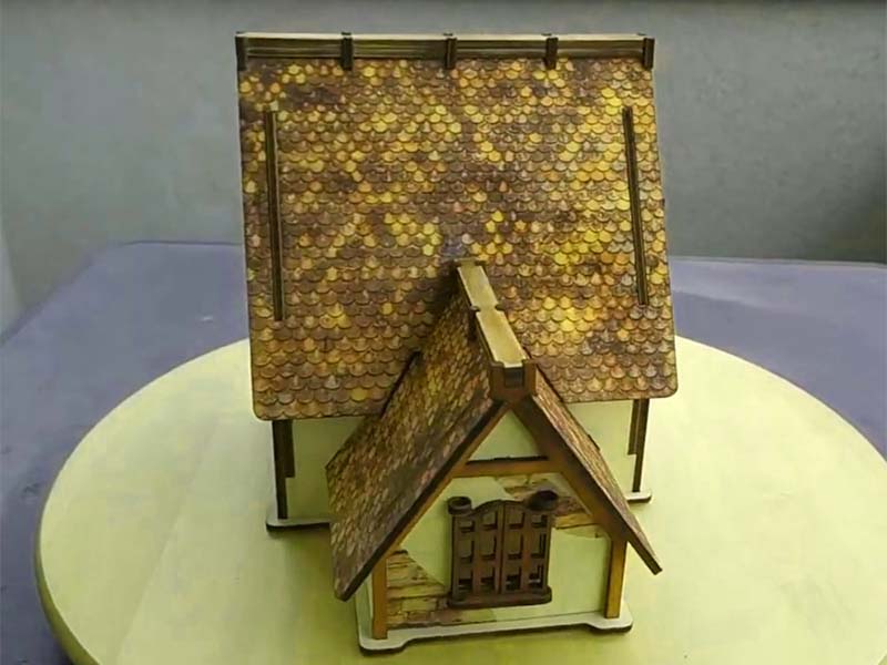 Laser Cut Miniature Dollhouse for Kids